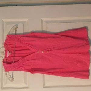 Lilly Pulitzer pink smocked tank
